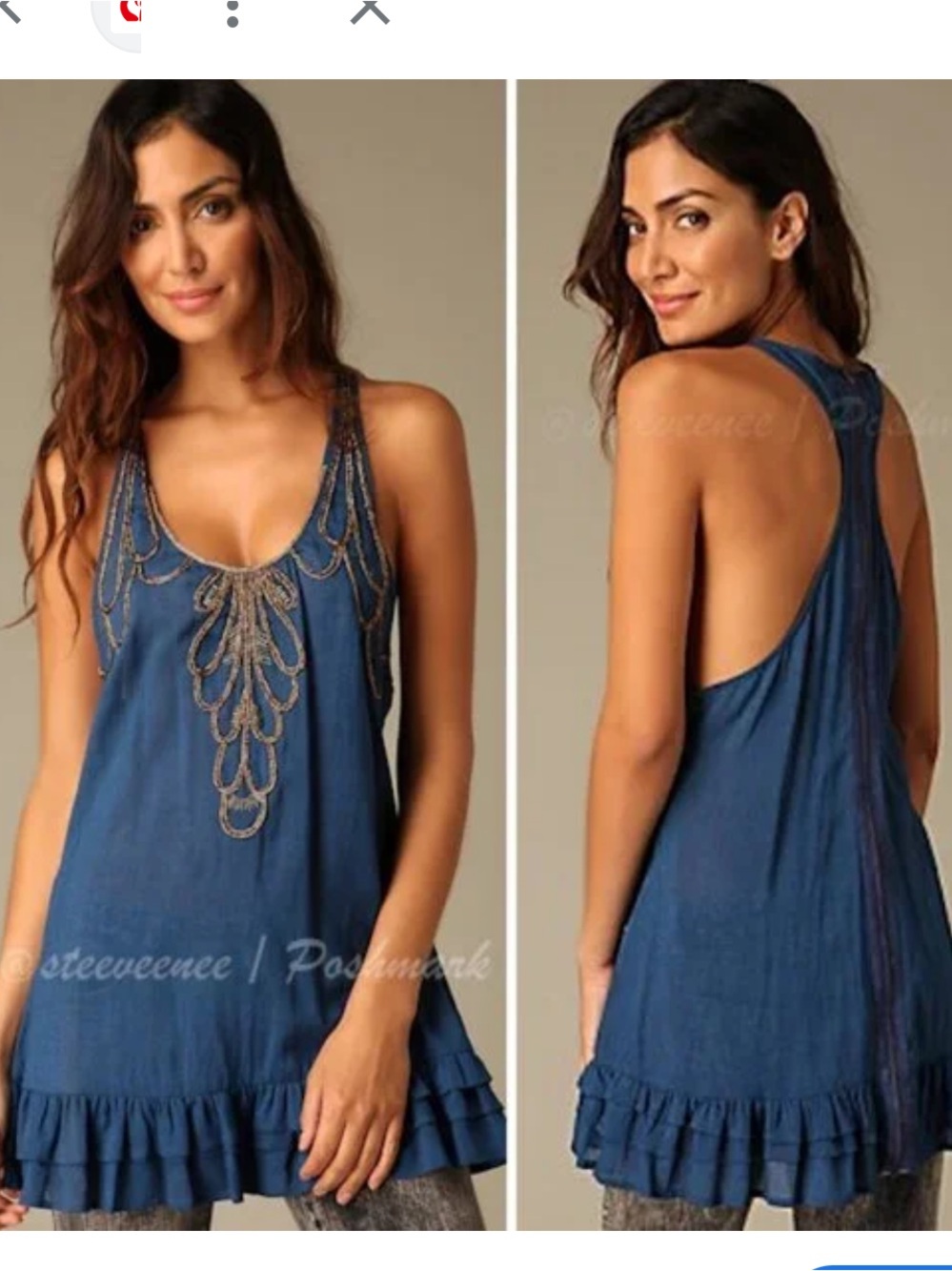Free People Heavy Metal Top Tank in Cobalt